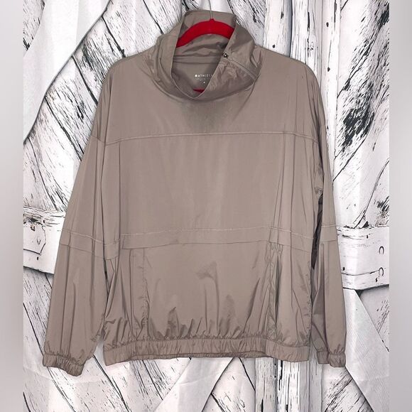 Athleta Mortar Mushroom Run With It Half Zip Pullover M - Picture 1 of 12